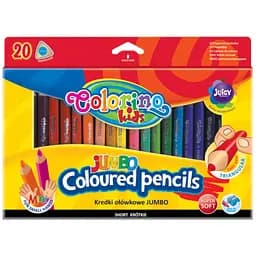 Карандаши цветные Colorino Jumbo с точилкой 20 цветов 20 шт. (32971PTR)