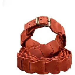 Женский кожаный бохо-ремень BlankNot коралловый