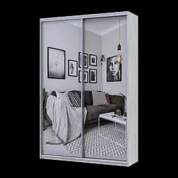 Шкаф купе Doros Сити Лайт Сосна Натти 2 Зеркала 150х45х225 (80736516)