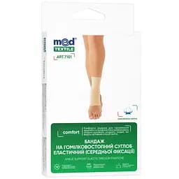 Бандаж MedTextile 7101 на гомілковостопний суглоб  еластичний середньої фіксації розмір L бежевий