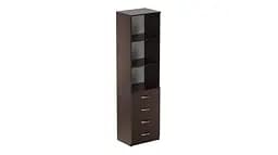 Пенал Анжело Ferrum-decor на 3 полиці із 4 ящиками 1900x500x380 ДСП Венге Магія 16 мм (FRD-104962)