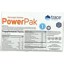 Електроліти Trace Minerals Electrolyte Stamina Power Pak зі смаком мандарину 150 г (30 шт. х 5 г) - мініатюра 2