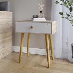 Тумба приліжкова LION Хьюге-4 Сонома/Німфея Альба (LION-041027)