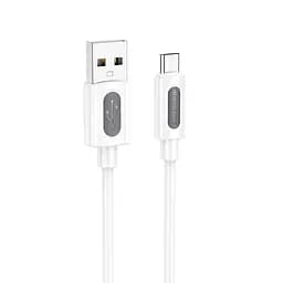 Дата кабель Borofone BX114 Structure USB to MicroUSB 2.4A (1m) White