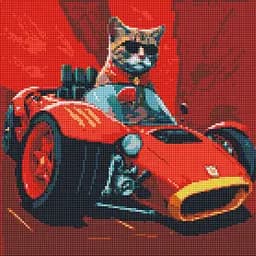 Набір з алмазною мозаїкою Життя на швидкості AMO7560, 40x40 см