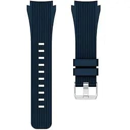 Силиконовый ремешок Watchbands Galaxy для Samsung Gear S3 Samsung Galaxy Watch 46mm - тёмно-синий (WB001GALAXYDARKBLUE20)
