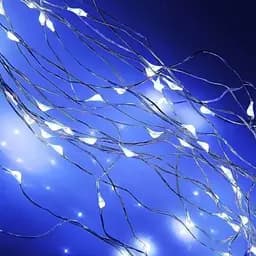 Новорічна конусна гірлянда 3 м 10 ниток 300 LED-лампочок Білий - мініатюра 8