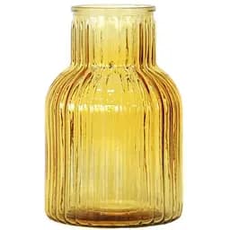 Ваза для квітів Crystal Aria скляна 21 см золота (YBCG-240425-48)