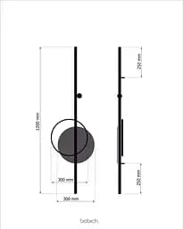Настінне бра Babich Studio Mid GB 1200 Black (RAL 9005) - мініатюра 6