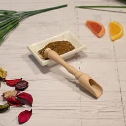 Ложка совок дерев'яний для цукру, спецій та сипучих продуктів 13 см, Woodly Бежевий 86106 - мініатюра 3