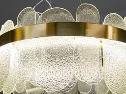 Підвісна люстра Diasha 803-500SGD золота LED-модель з прозорими скляними елементами, потужність 100 Вт, діаметр 48 см - мініатюра 4
