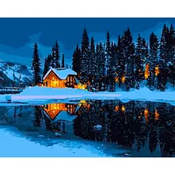 Картина за номерами Santi Будинок лісника 40х50 см з LED підсвіткою (955062)