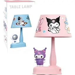 Детская настольная лампа Куроми розовая (343A)