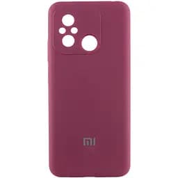 Чехол Lakshmi Silicone Cover Full Camera AAA with Logo для Xiaomi Redmi 12C Бордовый/Plum