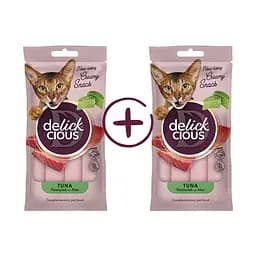 Ласощі для котів Delickcious тунець, алое (1+1) 120 г