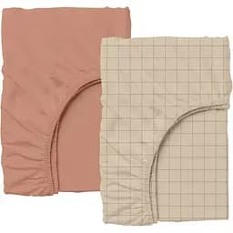 Набір простирадл на резинці Cosas COPPER/ BEIGE GEOMETRY 160х200х20 см (Set_Brick_CellAshbeige_160х200_2)