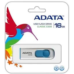 USB флеш накопичувач ADATA 16GB C008 White USB 2.0 (AC008-16G-RWE) - мініатюра 5