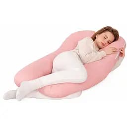 Подушка Sonex Basic Flex для беременных и отдыха П-образная антиаллергенная 135x68x25 розовая (SO102578)