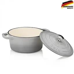 Каструля чавунна з кришкою KELA Calido 21 см 2,5 л (12605) сіра - мініатюра 3