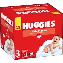 Набір підгузок Huggies Little Movers Giga 3 (4-9 кг) 168 шт. - мініатюра 2