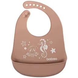 Нагрудник силиконовый Baboo Sea Life cacao (11-019)