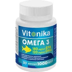 Диетическая добавка Vitonika Омега-3 180 EPA/120 DHA 1000 мг 30 капсул