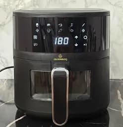 Аерофритюрниця безмасляна Crownberg CB-5551 на 5л електрична аерогриль з сенсорним керуванням 2000Вт Чорний - мініатюра 4