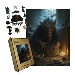 Дерев'яний фігурний пазл Годованець, А2, Картонна коробка 300+ елементів