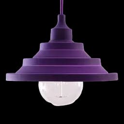 Светильник подвесной универсальный силиконовый гармошкой "Пирамидка" фиолетовый шнур 1,5м TM LUMANO