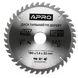 Диск пильний по дереву Apro 190 x 32 мм x 40T