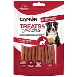 Ласощі для собак Camon смужки кролика з димком 80 г (AE600)