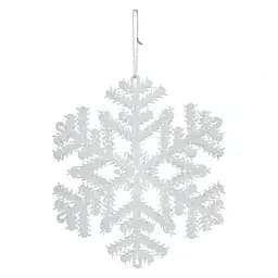 Снежинка с блестками 12 см