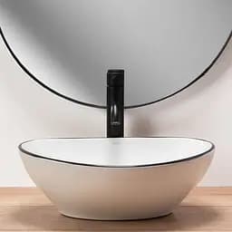 Умивальник Rea Sofia 34,5x41 black edge (REA-U3217) - мініатюра 3