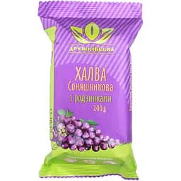 Халва Druzhkivska factory соняшникова з родзинками 200 г (725507)