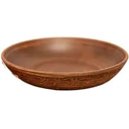 Салатник керамический (глиняный) 0.5 л резной коричневый