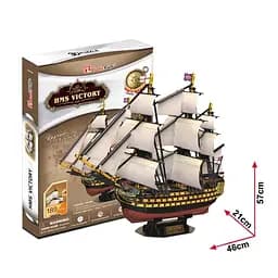 Пазл 3D CubicFun HMS Victory, 189 елементів (T4019h) - мініатюра 3