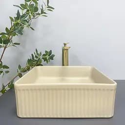 Умивальник VBI Bolzano beige matt накладний VBI-013802 - мініатюра 4