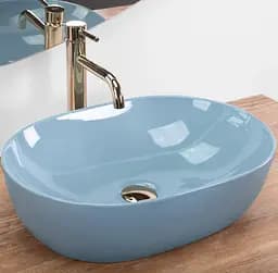 Умивальник Rea Lisa blue shiny накладний REA-U6620, Синий - мініатюра 3
