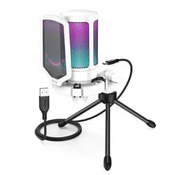 Микрофон конденсаторный Fifine A6V-W Ampli Game RGB USB White - мініатюра 1