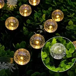 Садовий світильник garden light з сонячною панеллю / Кулясті ліхтарі для саду з бульбашками Solar / Світлодіодна LED-гірлянда для саду - мініатюра 3
