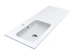 Умивальник Miraggio DELLA 1200 L (0000911) Miramarble, Глянцевий, Накладний/Врізний/Над пральною машиною, Білий