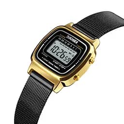 Наручний годинник жіночий 1901MHGDBK Gold-Black Mesh Skmei acs0030479 - мініатюра 2