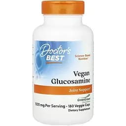 Веганський глюкозамін Doctor's Best Vegan Glucosamine 1500 mg, 180 вегакапсул підтримка здоров'я сполучних тканин