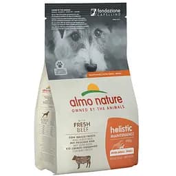 Сухий корм для дорослих собак малих порід Almo Nature Holistic Dog, XS-S, зі свіжою яловичиною, 400 г (706)