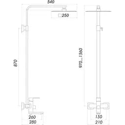 Душова система Globus Lux Sicilia PLUS-SBQ-SH-02-304 - мініатюра 6