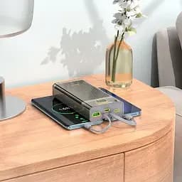 Портативна батарея Powerbank Hoco J104A Discovery Edition 22.5W with cable 20000mAh Grey - мініатюра 7