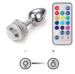 Анальная пробка с подсветкой LED и пультом Афродита АП/LED 90281