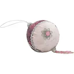 Ялинкова іграшка з тканини вишита бісером Jin Yu Long Craft Factory D10 см в асортименті (430222-4)