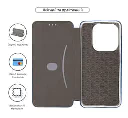 Чехол-книжка для Infinix Smart 8 (X6525)/8 Plus Hot 40i TECNO Spark Go 2024 (BG6)/20C (BG7n)/20 (KJ5n), G-Case, синий, кожаный чехол-книга из экокожи (PU) и TPU, с магнитом, с подставкой и вместительным кардхолдером, противоударный, защита всего корпуса - мініатюра 3