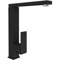 Смеситель кухонный Platinum 30 FHP (8569S) поворотный однорычажный из нержавеющей стали черный матовый